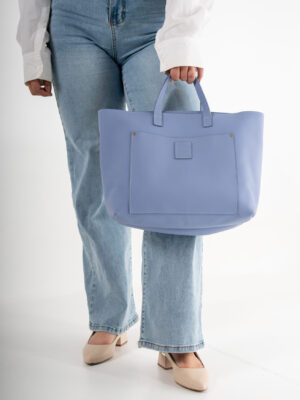 Bolso Tote Divina Azul - Piel de León Gto.