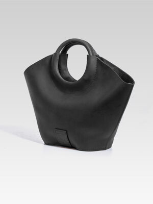 Bolso de Mano Glamour Negra - 100% Piel
